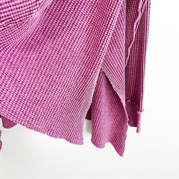Free People One Gannet Thermal Oversized Hoodie in Queen Violet Medium - Picture 6 of 11